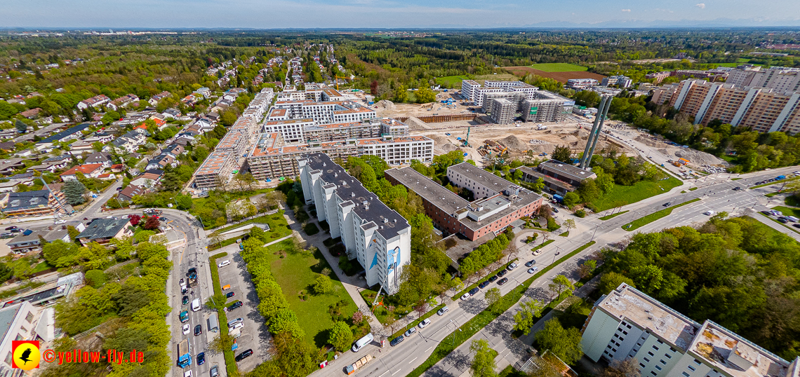04.05.2023 - Luftbilder vom Alexisqaurtier und Pandion Verde in Neuperlach